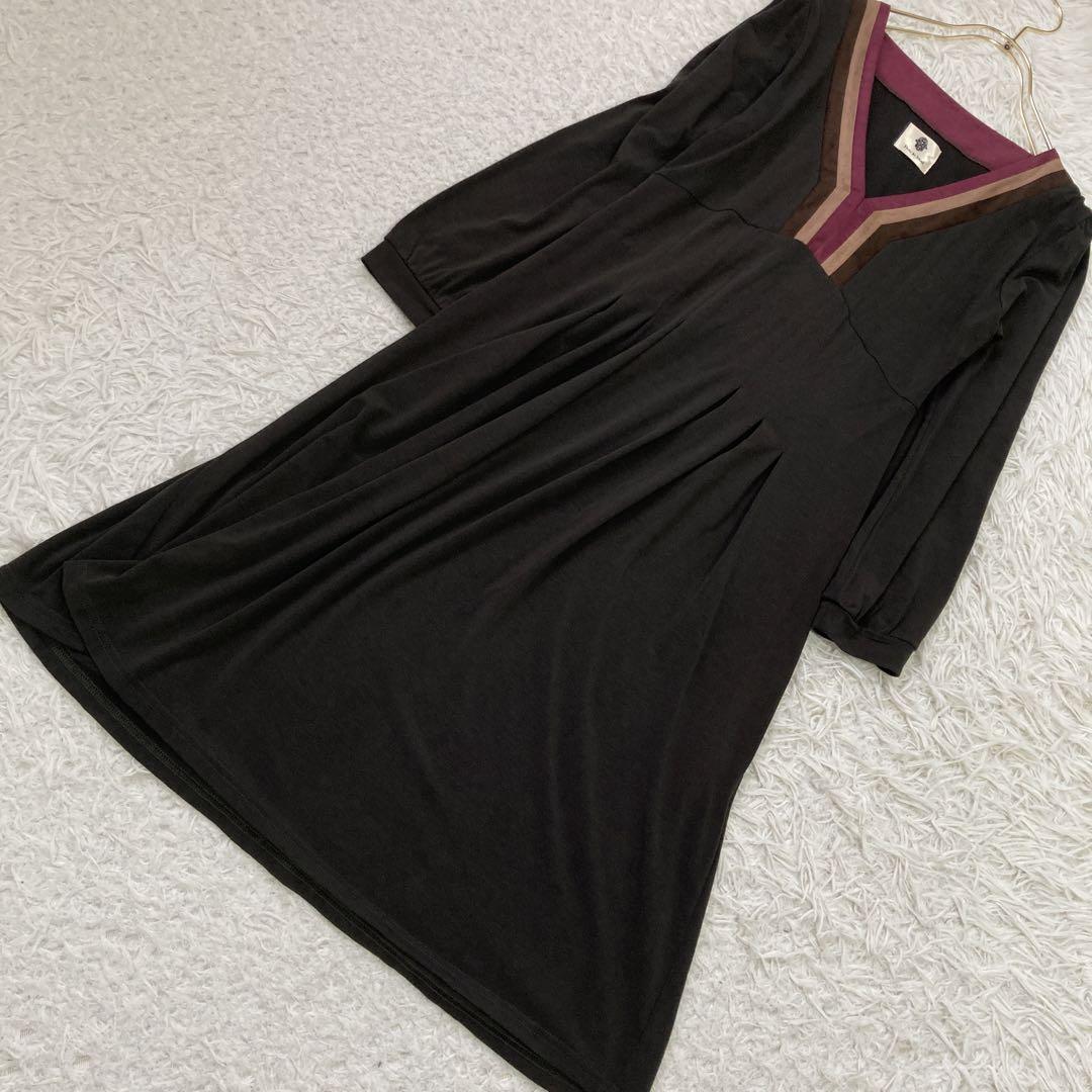 Bou ju loud Vネックワンピース ダークグリーン F 上品 シンプル