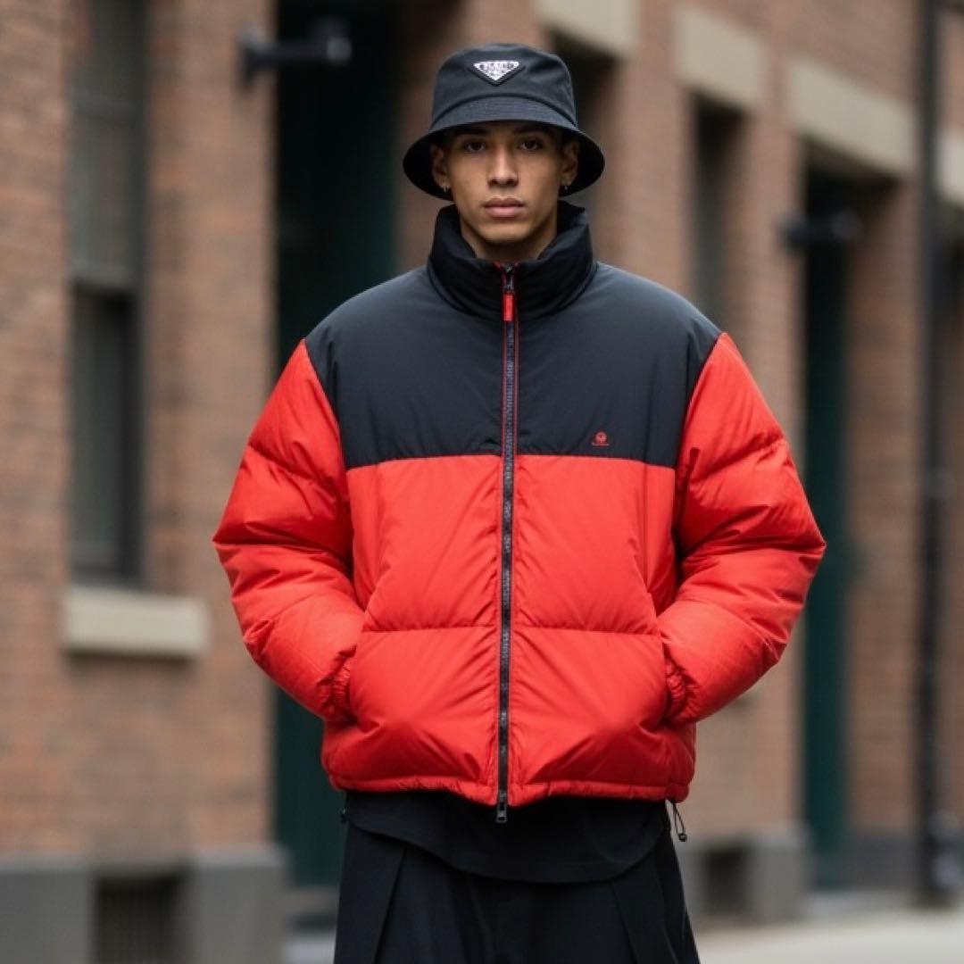 w786 90s OLD NAVY 切り替え ダウンジャケット ドローコードL OLD NAVY