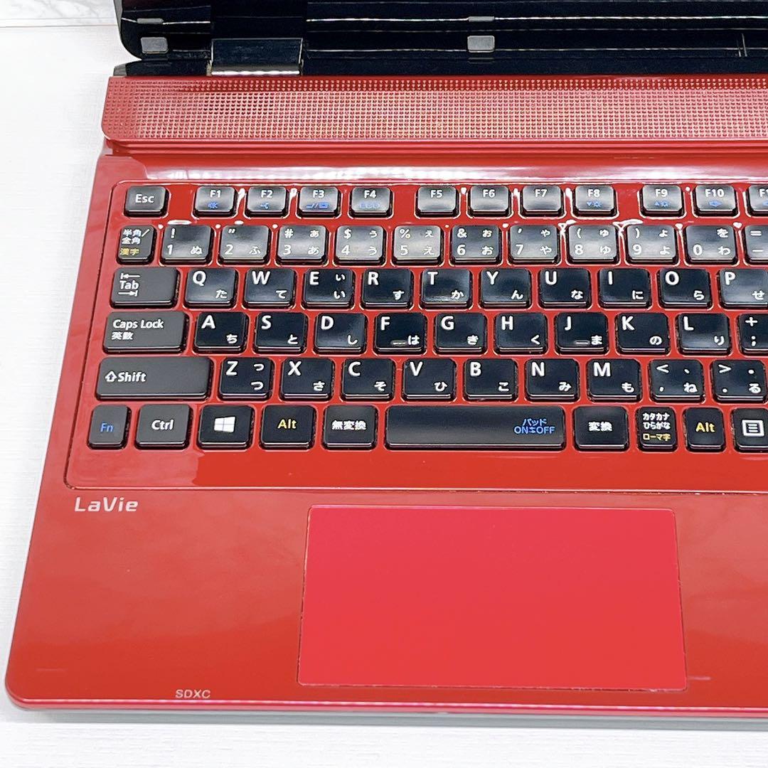 綺麗な赤！初心者向け設定済 Windows11 NECノートパソコン 047