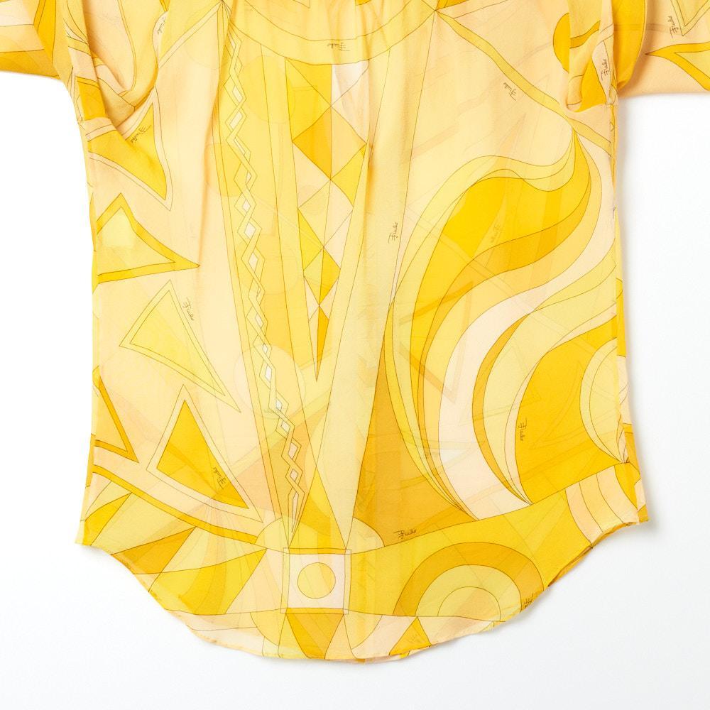 【さくら】EMILIO PUCCI シルクシアーブラウス italy