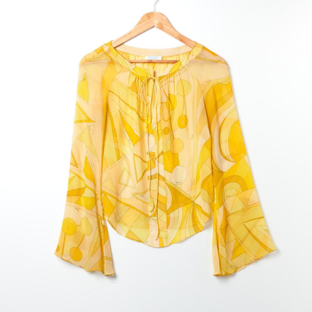 【さくら】EMILIO PUCCI シルクシアーブラウス italy