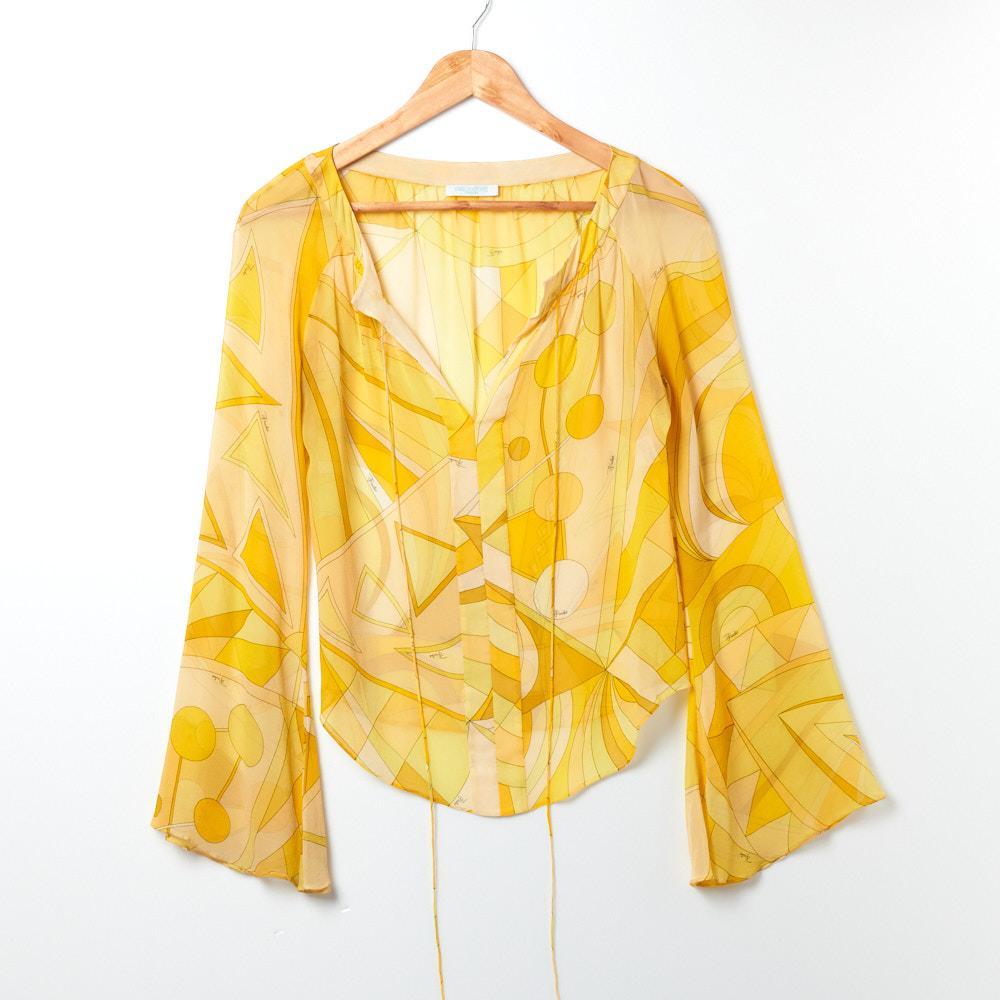 【さくら】EMILIO PUCCI シルクシアーブラウス italy