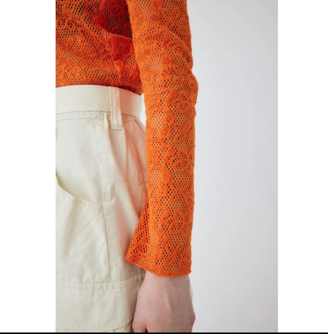 MOUSSY オレンジ レース トップス - メルカリ