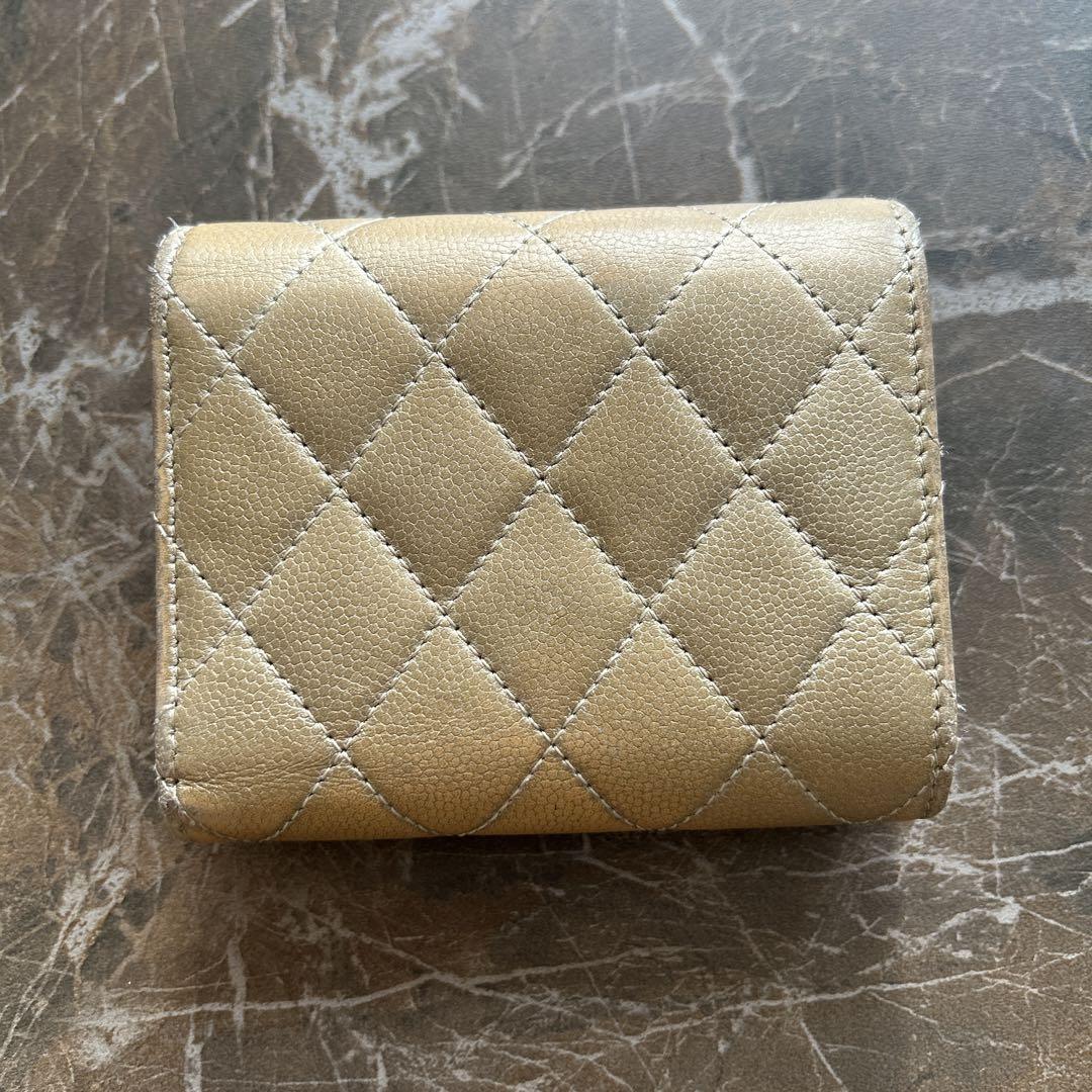 シャネル CHANEL 三つ折り財布 ミニ財布 コンパクトウォレット