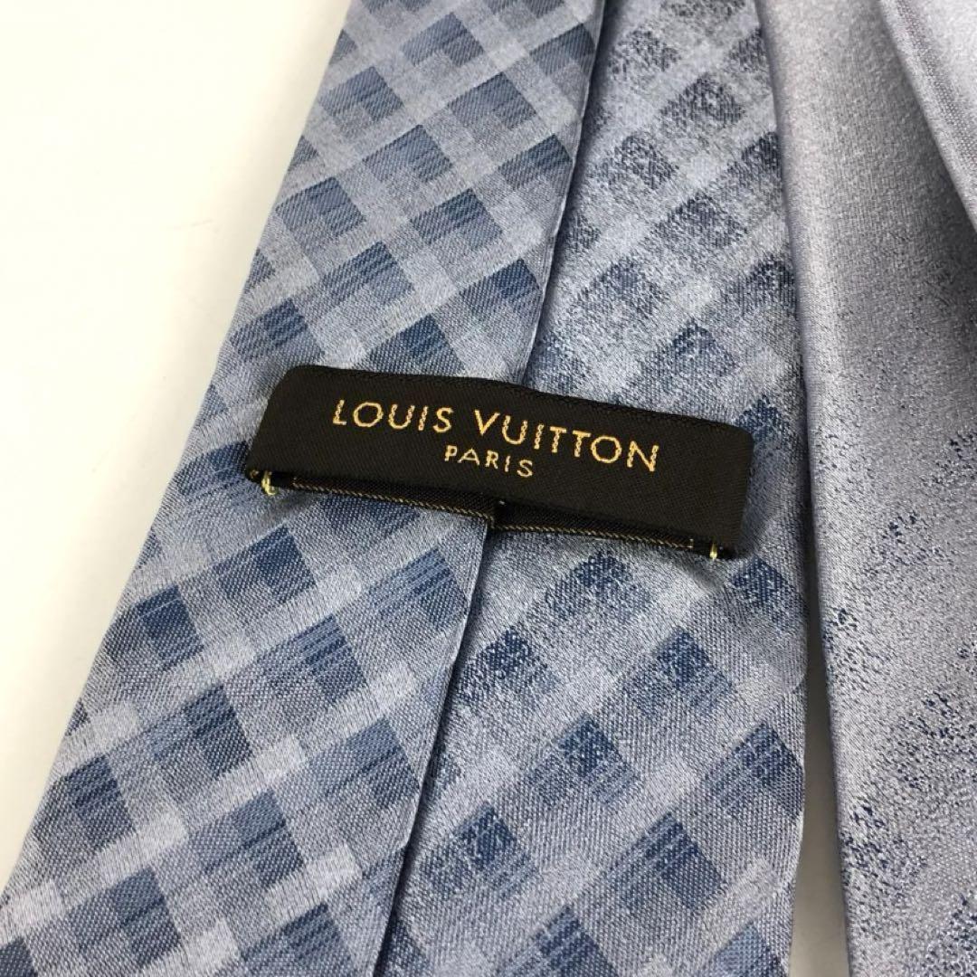 LOUISVUITTON ルイヴィトン ネクタイ グレー メンズ ブランド - メルカリ