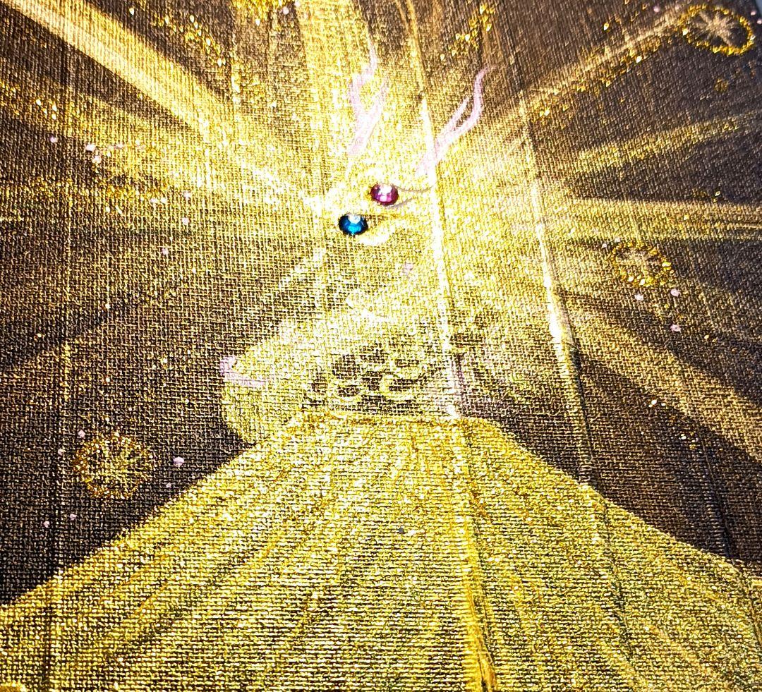 開運絵画　❀金爆黄金絵画❀満月ヒーリング
