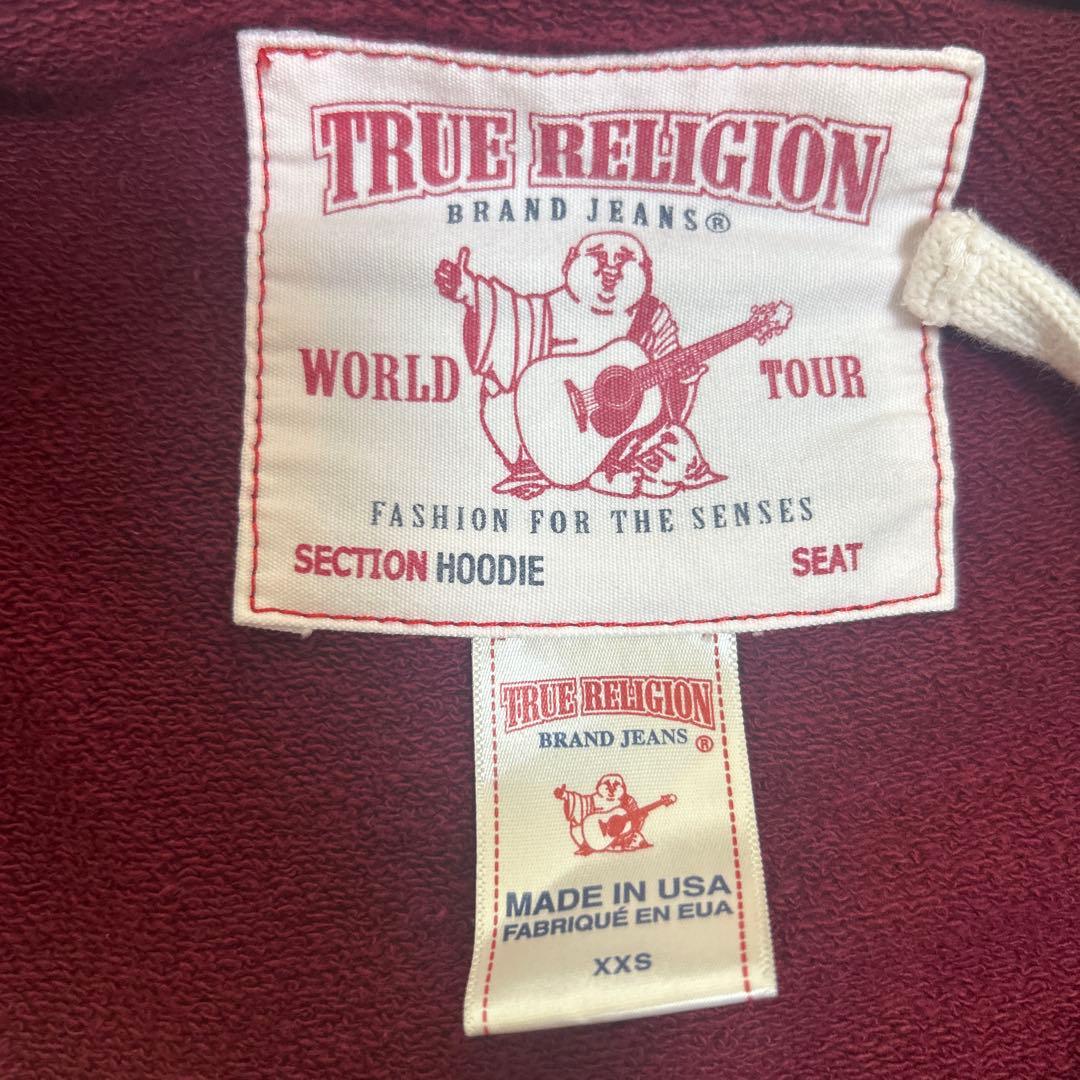 TRUE RELIGION バーガンディ フーディ TRUE RELIGION バーガンディ フーディ