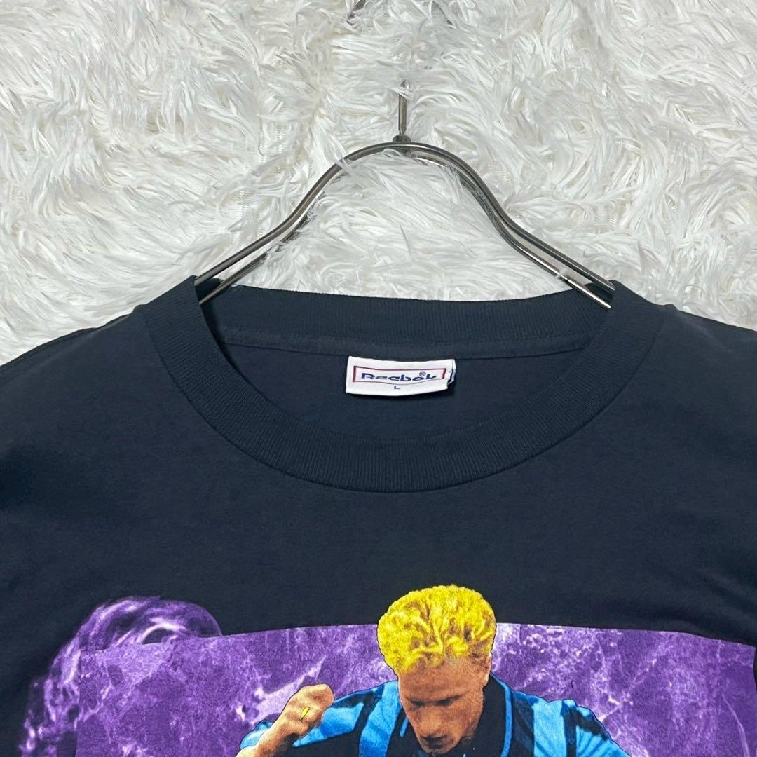 《希少》Reebok Tシャツ ブラック L ベルカンプ USA
