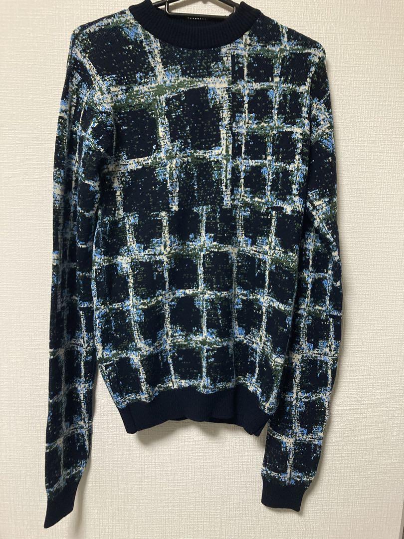 henrikvibskov ネイビー　柄　ニットセーター