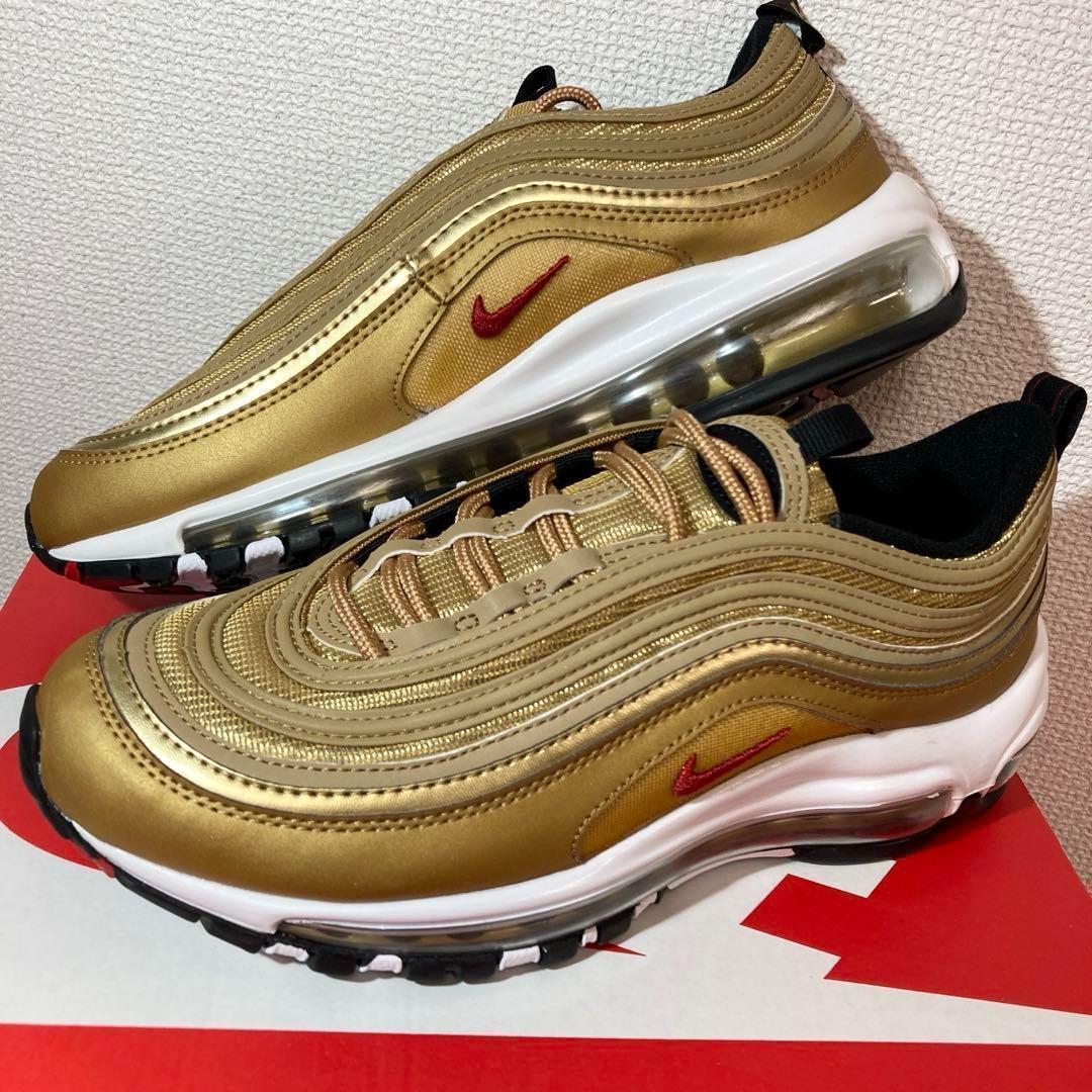 NIKE AIR MAX 97 QS GS 24cm ゴールド ナイキスニーカー