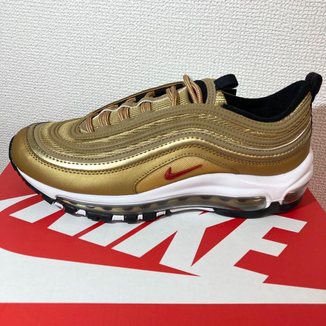 NIKE AIR MAX 97 QS GS 24cm ゴールド ナイキスニーカー
