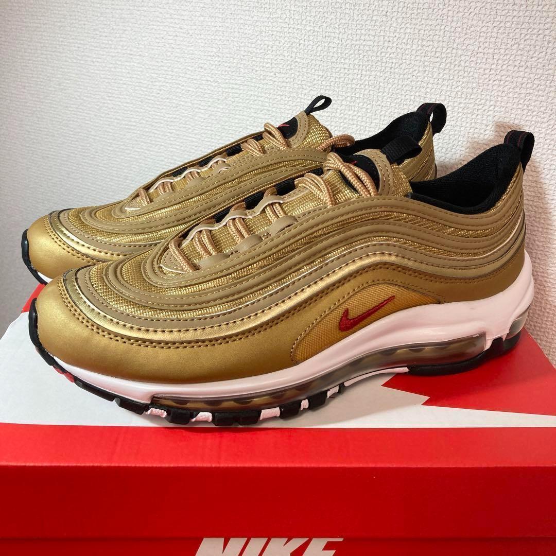 NIKE AIR MAX 97 QS GS 24cm ゴールド ナイキスニーカー