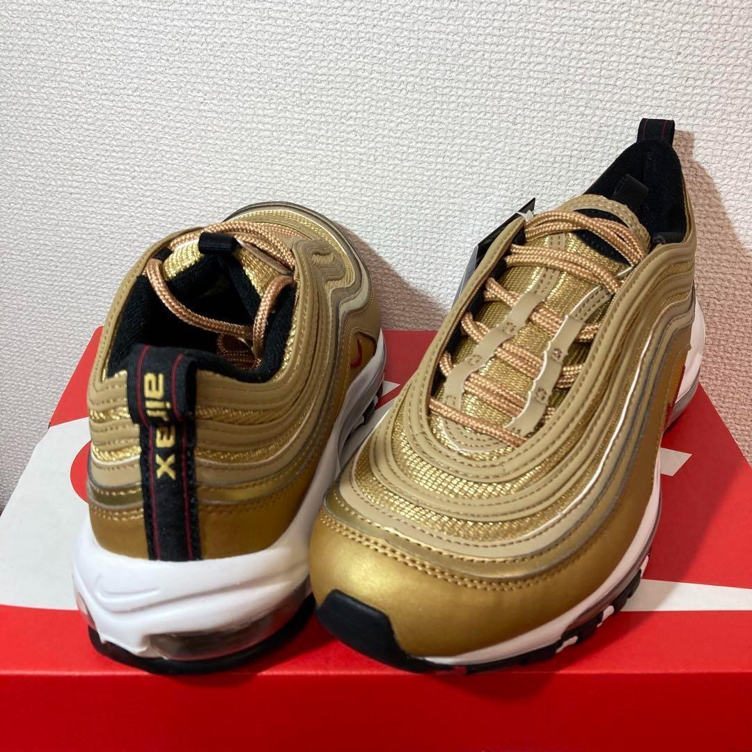 NIKE AIR MAX 97 QS GS 24cm ゴールド ナイキスニーカー