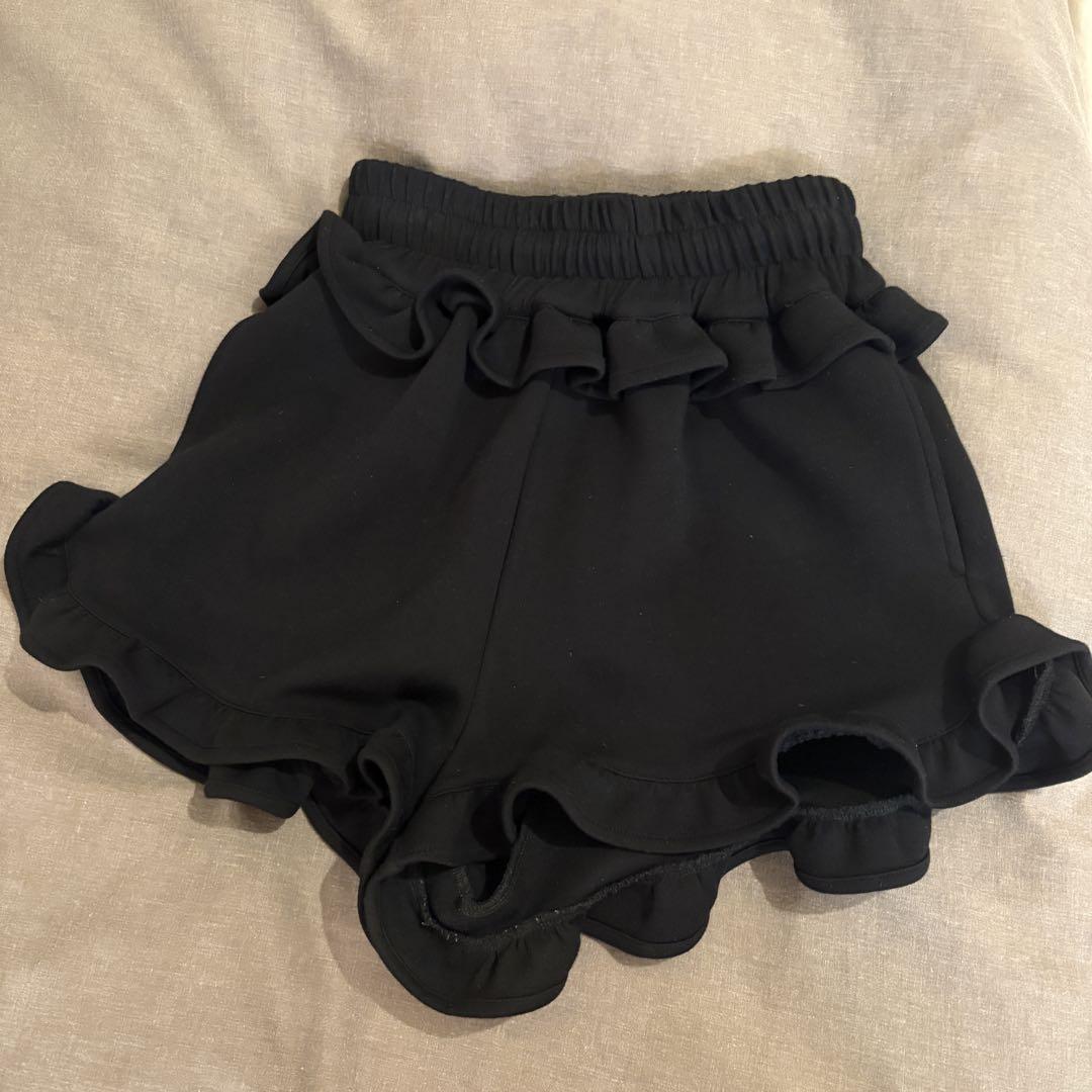 JILTU frill sweat short pantsブラック 品質は非常に良い JILTU pants short sweat frill パンツ - パンツ
