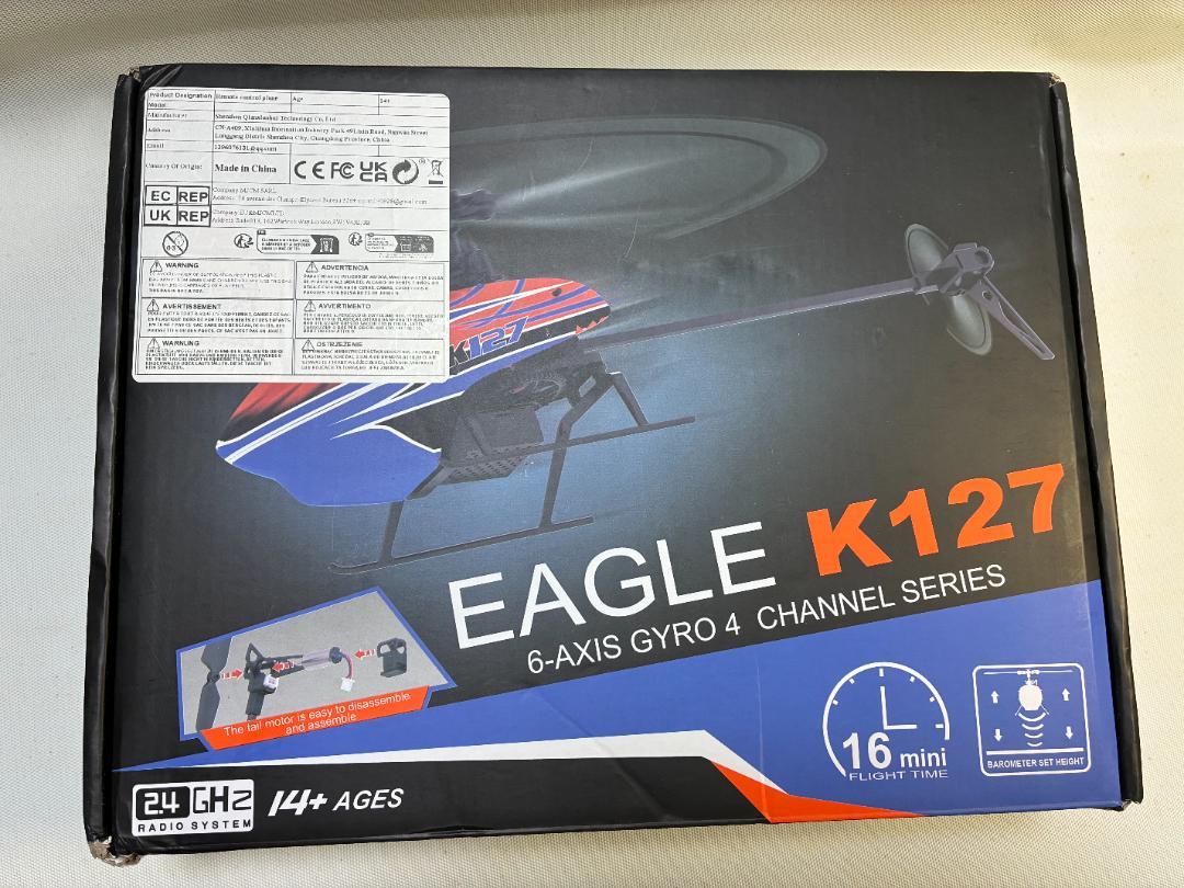 EAGLE K127 6軸4チャンネルヘリコプター XK K127 Eagle 4CH RTF Beginner-Friendly RC Helicopter - Part