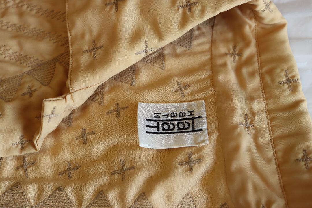 52 イッセイミヤケ　HaaT　ジャケット　黄色　ナイロン　コットン