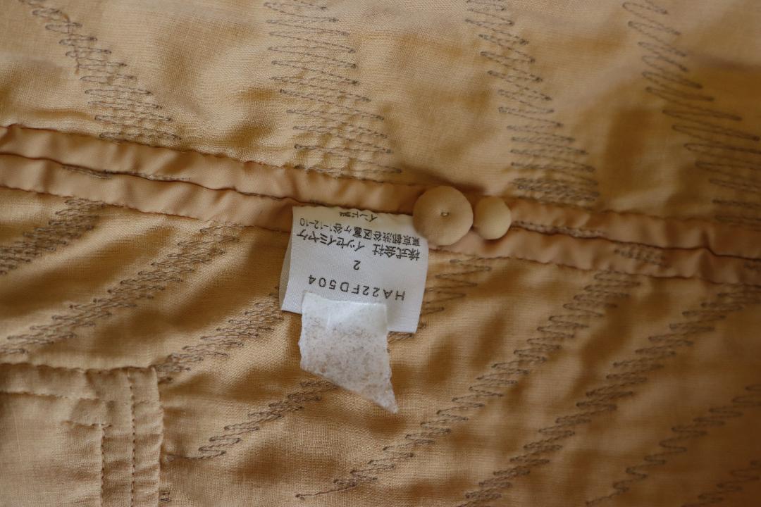 52 イッセイミヤケ　HaaT　ジャケット　黄色　ナイロン　コットン