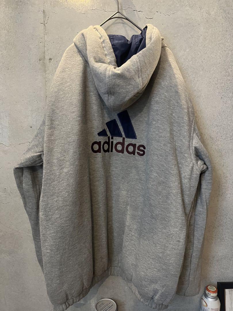 adidas 90s ナイロンジャケット ネイビー　リバーシブル