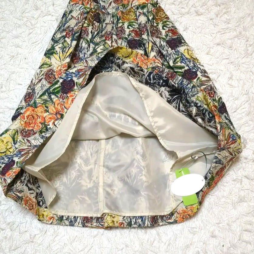 未使用タグ付き】ダーマコレクション☆ジャガード 花柄 総柄