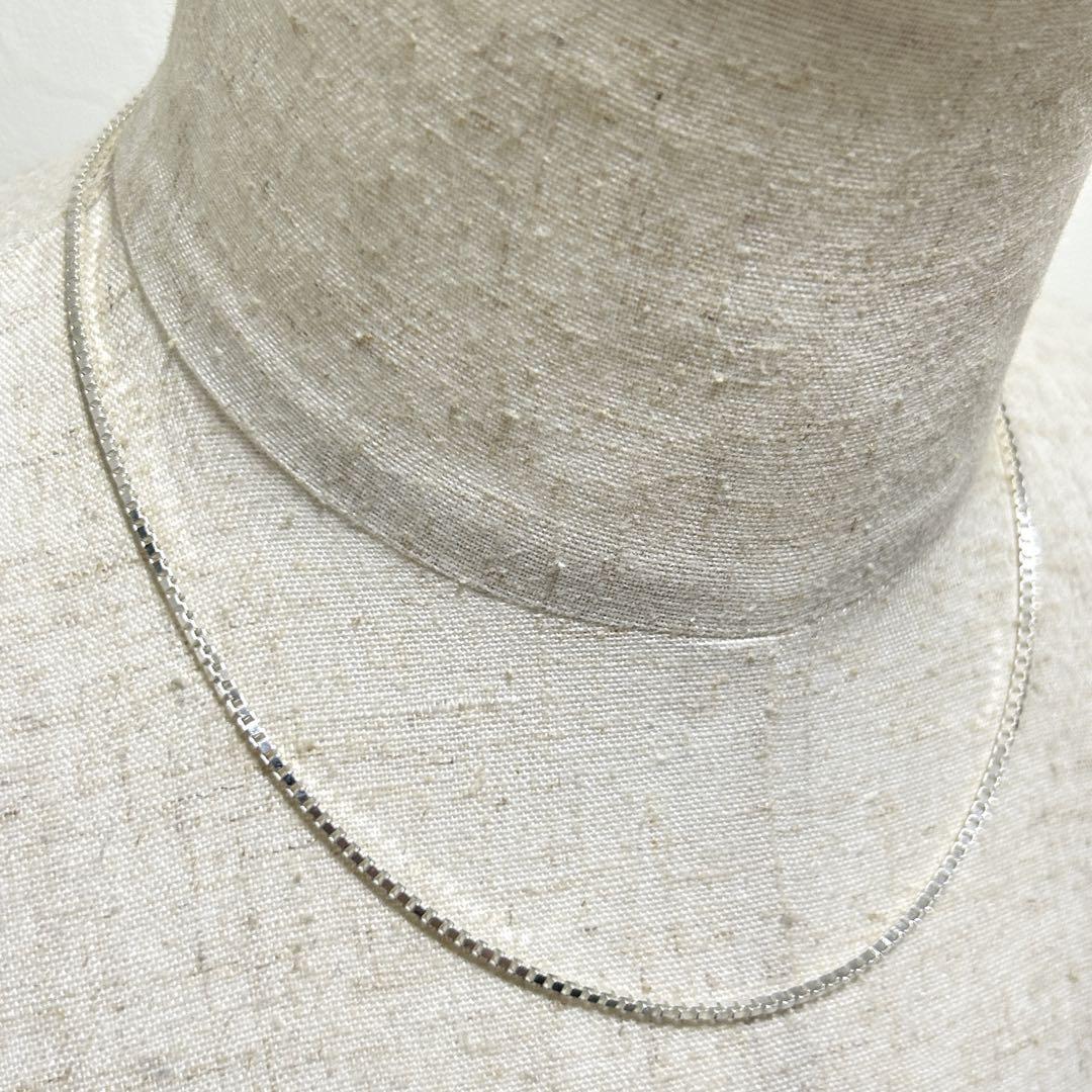 シルバー925 Silver ベネチアンチェーンネックレス/太め/研磨/45cm