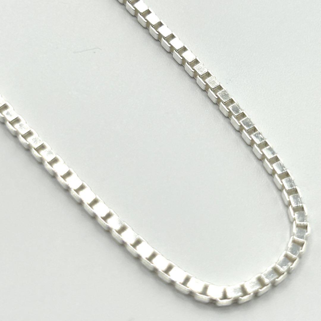 シルバー925 Silver ベネチアンチェーンネックレス/太め/研磨/45cm