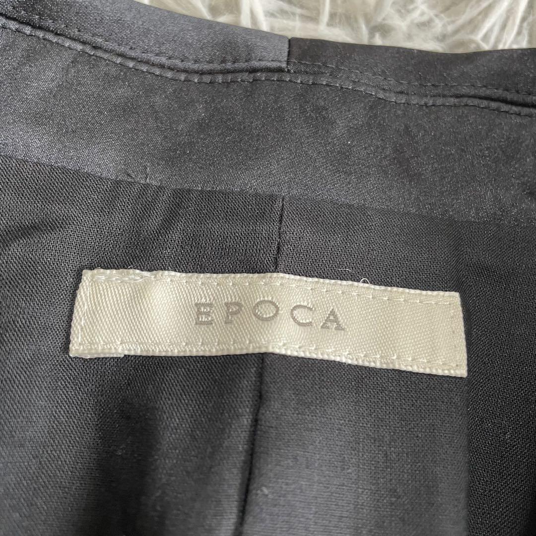 美品　EPOCA ブラックフォーマルジャケット　シルク40% ショート丈　38