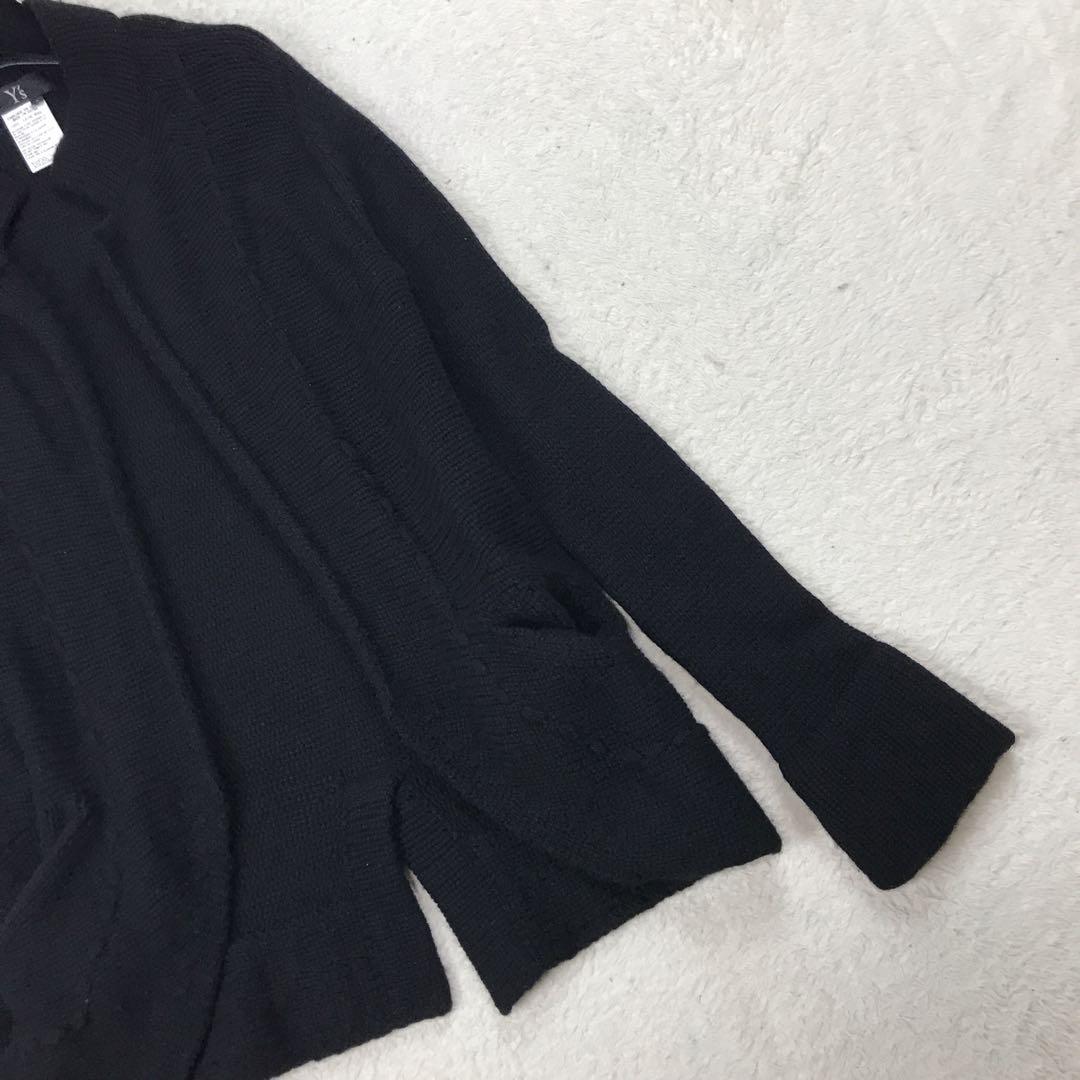 【美品】 ワイズ ヨウジヤマモト 上質 ウール カーディガン　黒　M