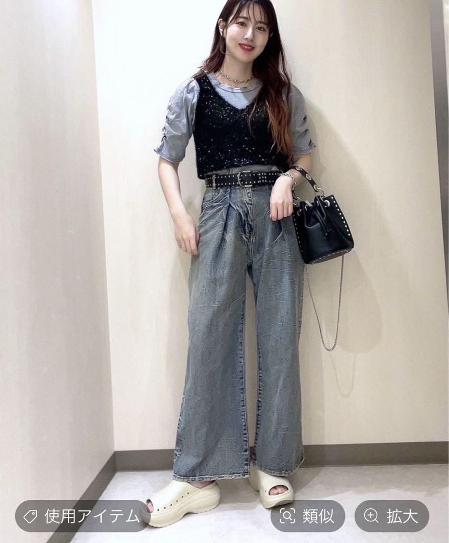 JEANASIS★フェイクレザーキンチャクバック