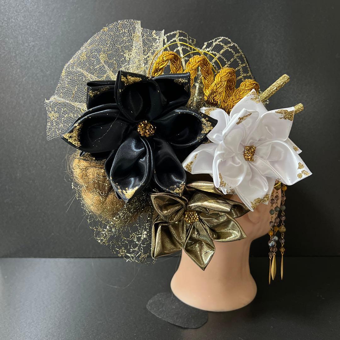 髪飾り・かんざし・成人式・結婚式・つまみ細工・豪華・ド派手・振袖・花魁