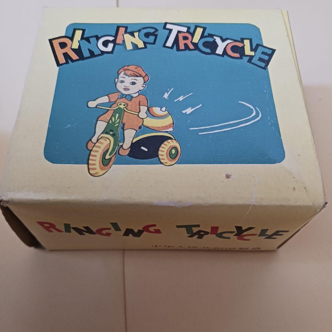 ゼンマイ式ブリキ 自転車/像 2種 2点（中国製ブリキ玩具