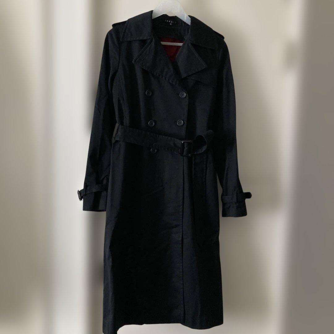 theoryセオリー ロングトレンチコート ブラック MM theory