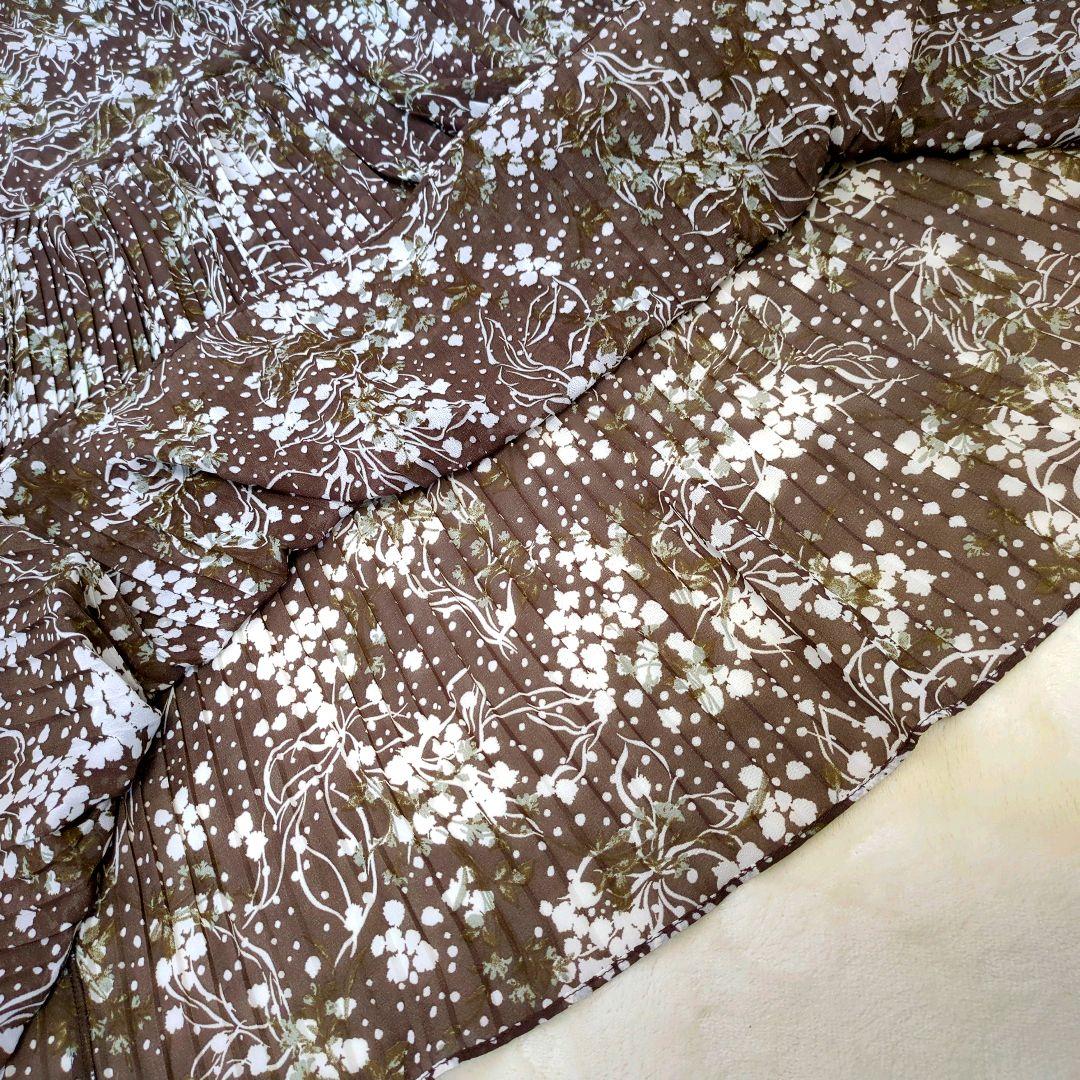 【極美品】スナイデル　ボウタイリボン 付き レトロ花柄パフ半袖ワンピース　0