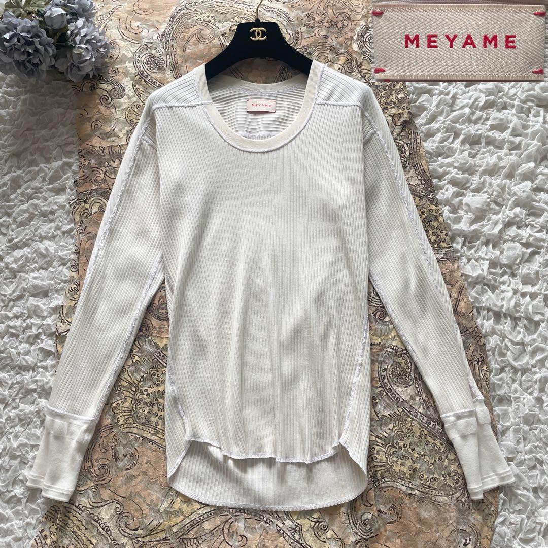 MEYAME/メヤメ　オブロングネックプルオーバー　オーガニックコットン　キナリ