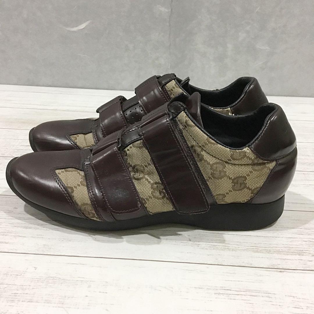 GUCCI スニーカー イタリア製 37C 23.5㎝ oV5Ls-m45663924390 グッチ GG柄 ベルクロ 豊富な定番