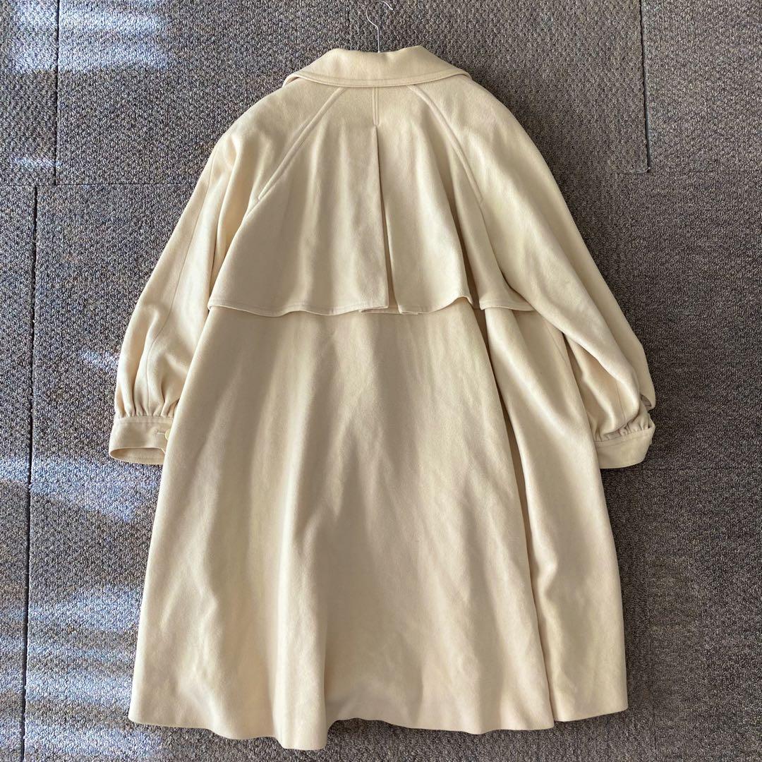 入荷now 安全 クリスチャンディオール ロングコート Aライン アイボリー ジャケット・アウター