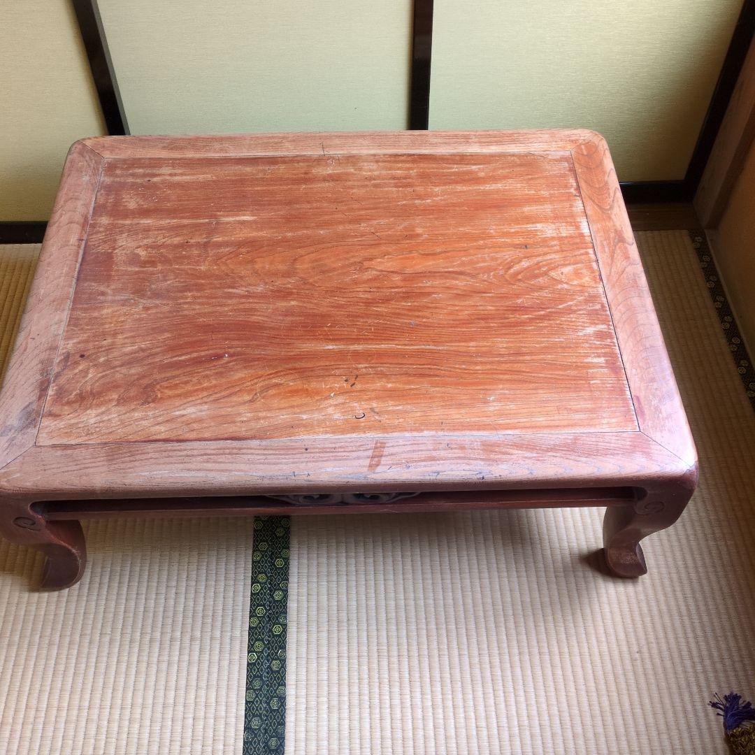 アンティーク家具 昭和レトロ 座卓 ちゃぶ台 古家具 69×90×31センチ