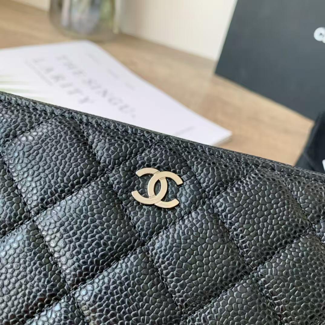 シャネル　長財布　キャビアスキン　ブラック CHANEL 長財布 キャビアスキン ブラック