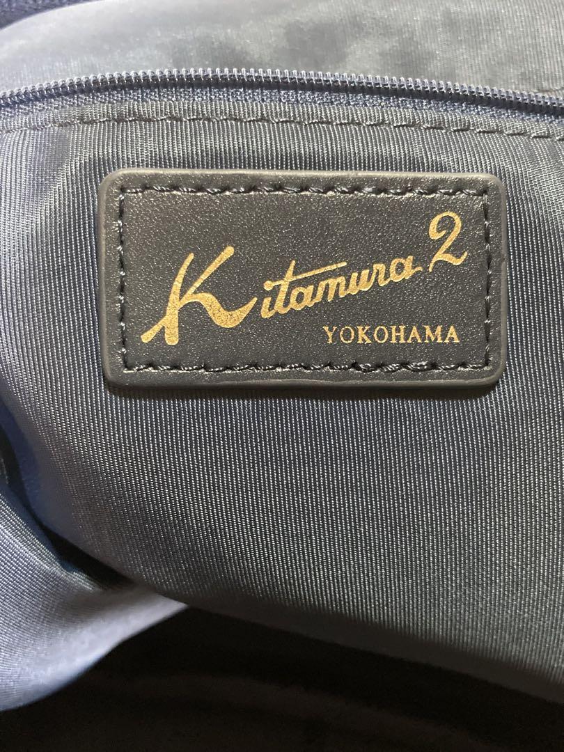 キタムラ　リュック　Ｋ２ ネイビー　刺繍　牛革　ナイロン　軽量