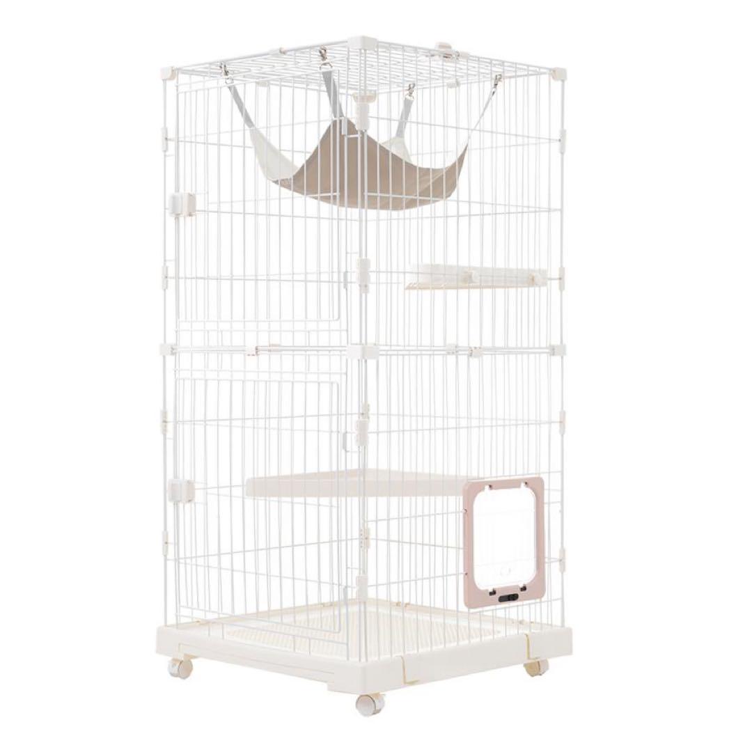 新品猫ケージ キャットケージ 2段 キャットハウス ペットケージ　74-160