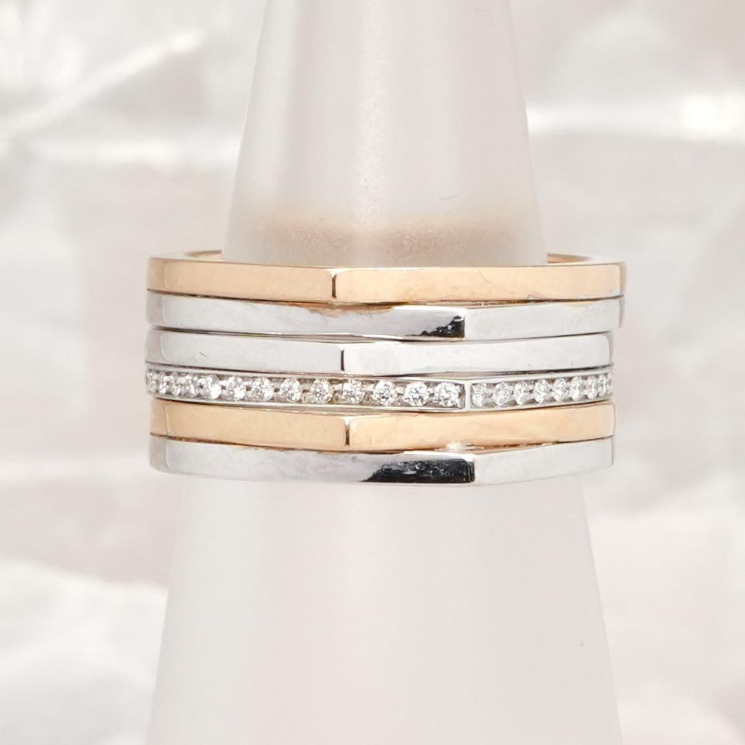 ★REPOSSI★ Antifer 2連リング 3個セット ダイヤリング