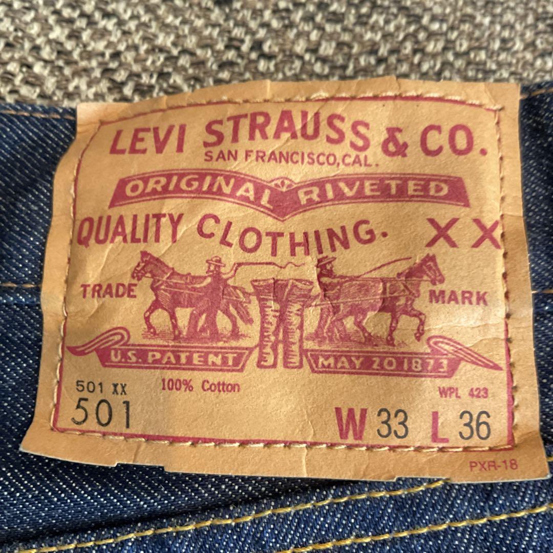 リーバイス501 501XX ダブルネーム 66年 米国 赤耳 BIGE W33