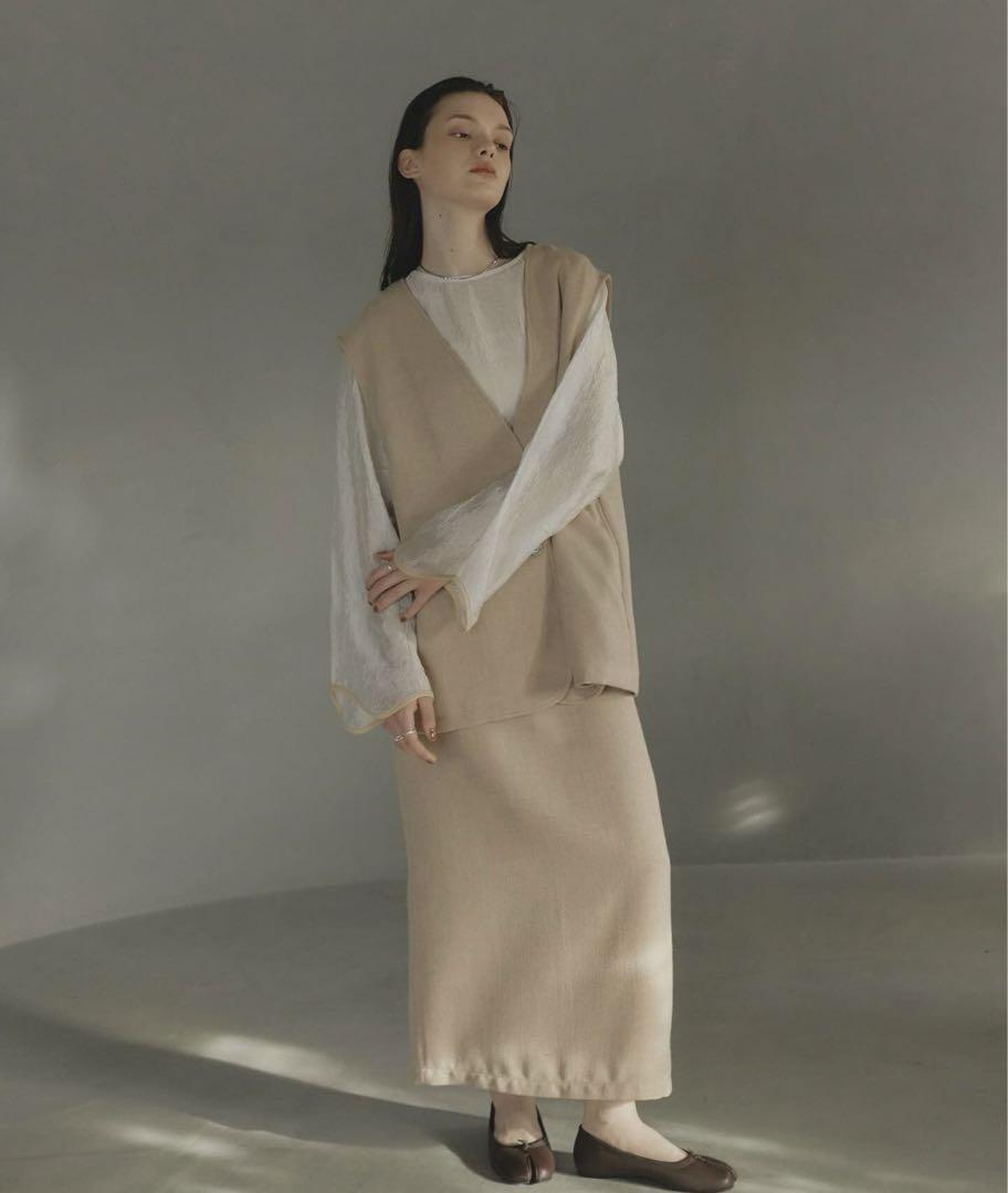 ollun linen long skirt /linengiletセットアップ