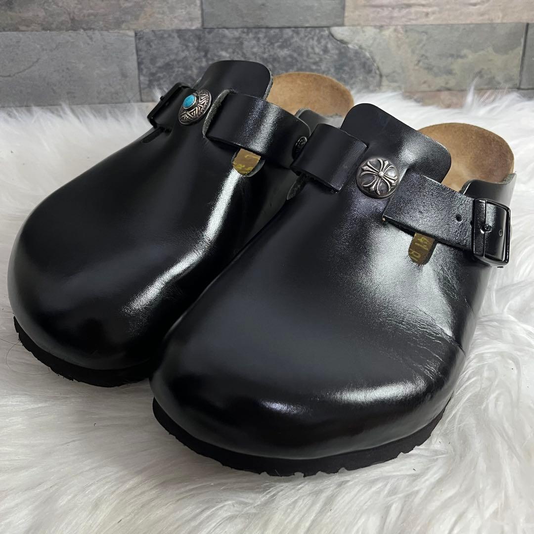 超希少 ビルケンシュトック ボストン ブラック レザー カスタム 超希少 ビルケンシュトック ボストン ブラック レザー カスタム