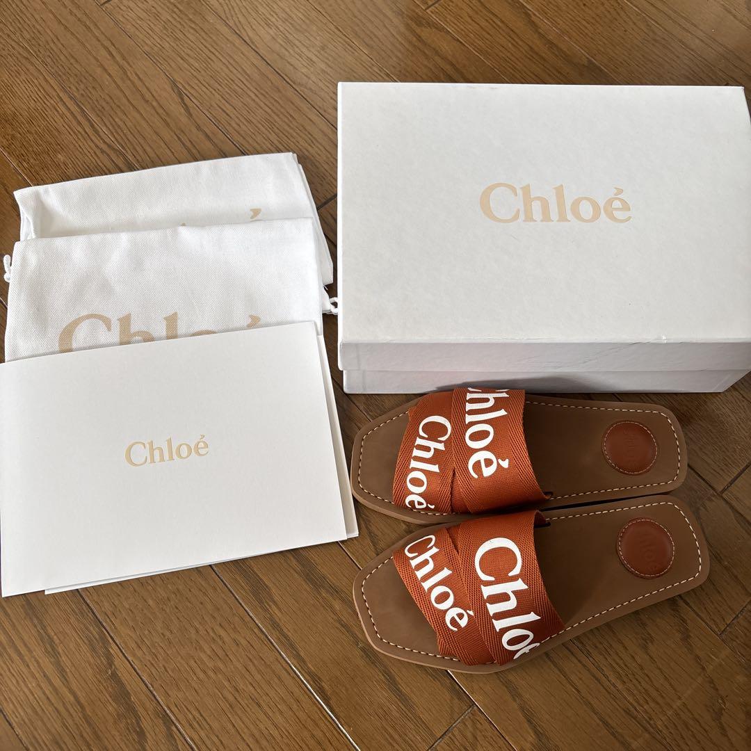 人気！CHLOE オレンジ Woody サンダル 楽天市場】CHLOE クロエ ウッディ フラットミュール サンダル