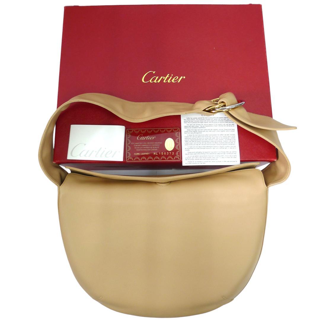 Cartier カルティエ トリニティ ワンショルダーバッグ レザー ベージュ 画像1