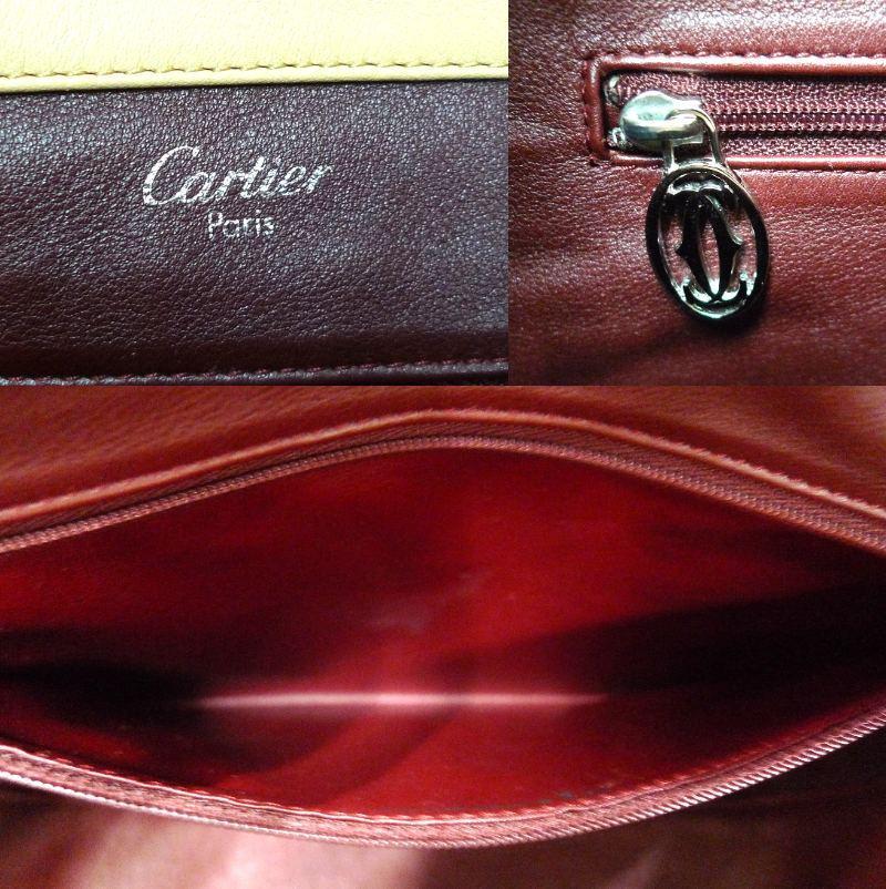 Cartier カルティエ トリニティ ワンショルダーバッグ レザー ベージュ 画像8