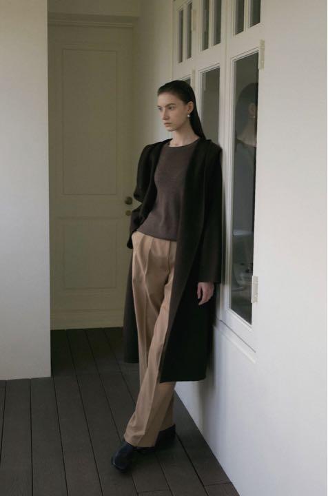 na.e Wool&Cashmere Hoodie Coat_brown