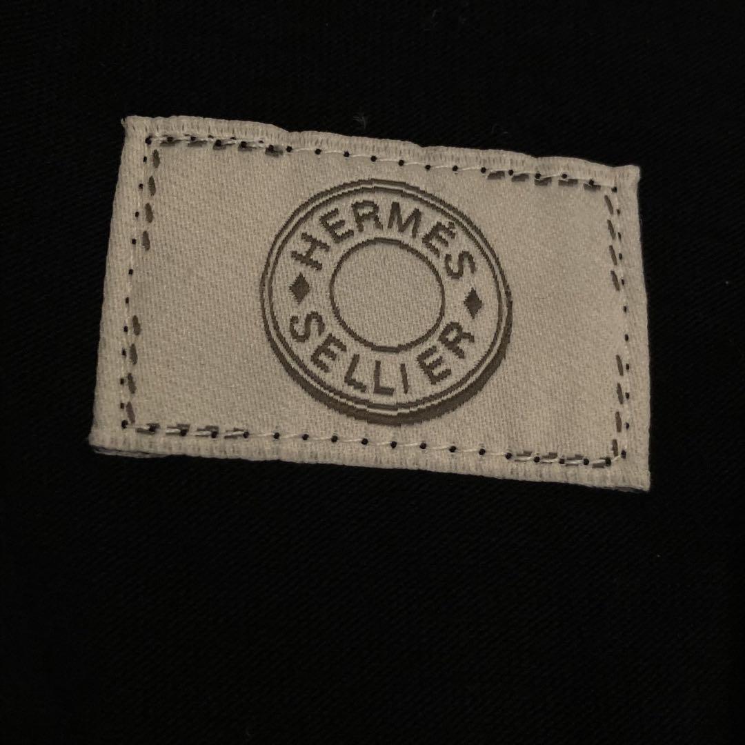 美品　HERMES ブラックシャツ フロントジッパー付き