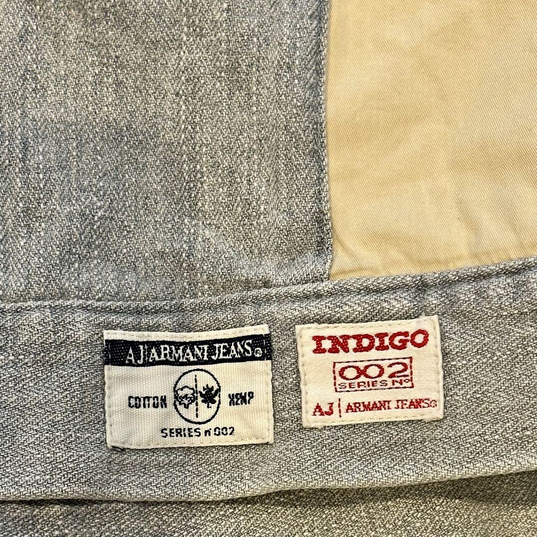 ARMANI JEANS デニムジャケット Lサイズ相当USED 前ファスナー