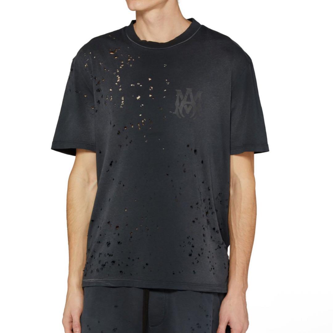 アミリ AMIRI ハリウッド ショットガン オーバーサイズ Tシャツ 新品】AMIRI アミリ メンズ ショットガン Tシャツ M ブラック